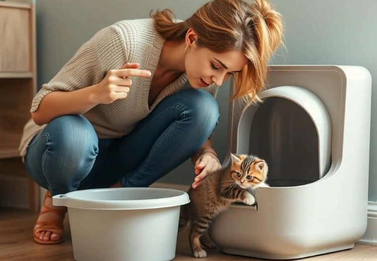 How to litter train kittens with mother