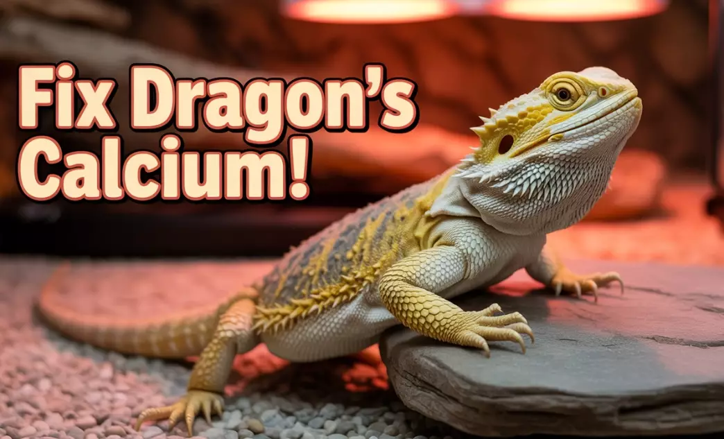 What does a calcium deficiency in a bearded dragon look like?